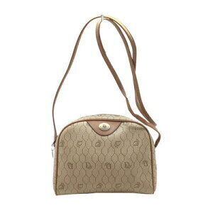 DIOR Honeycomb Shoulder Pouch Leather Beige Tan Brown